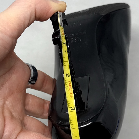 Saint Laurent Opyum 85 Patent YSL Stiletto Pointed Toe Pumps Heels Black 36.5 - Picture 14 of 16